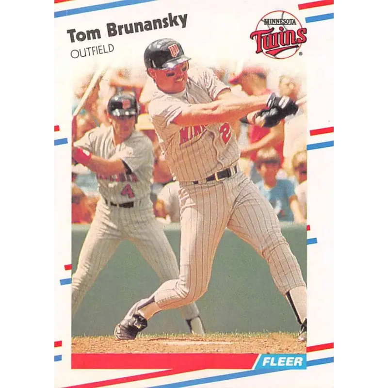 1988 Fleer #5 Tom Brunansky EX Excellent Minnesota Twins Baseball Card - Baseball Card Single
