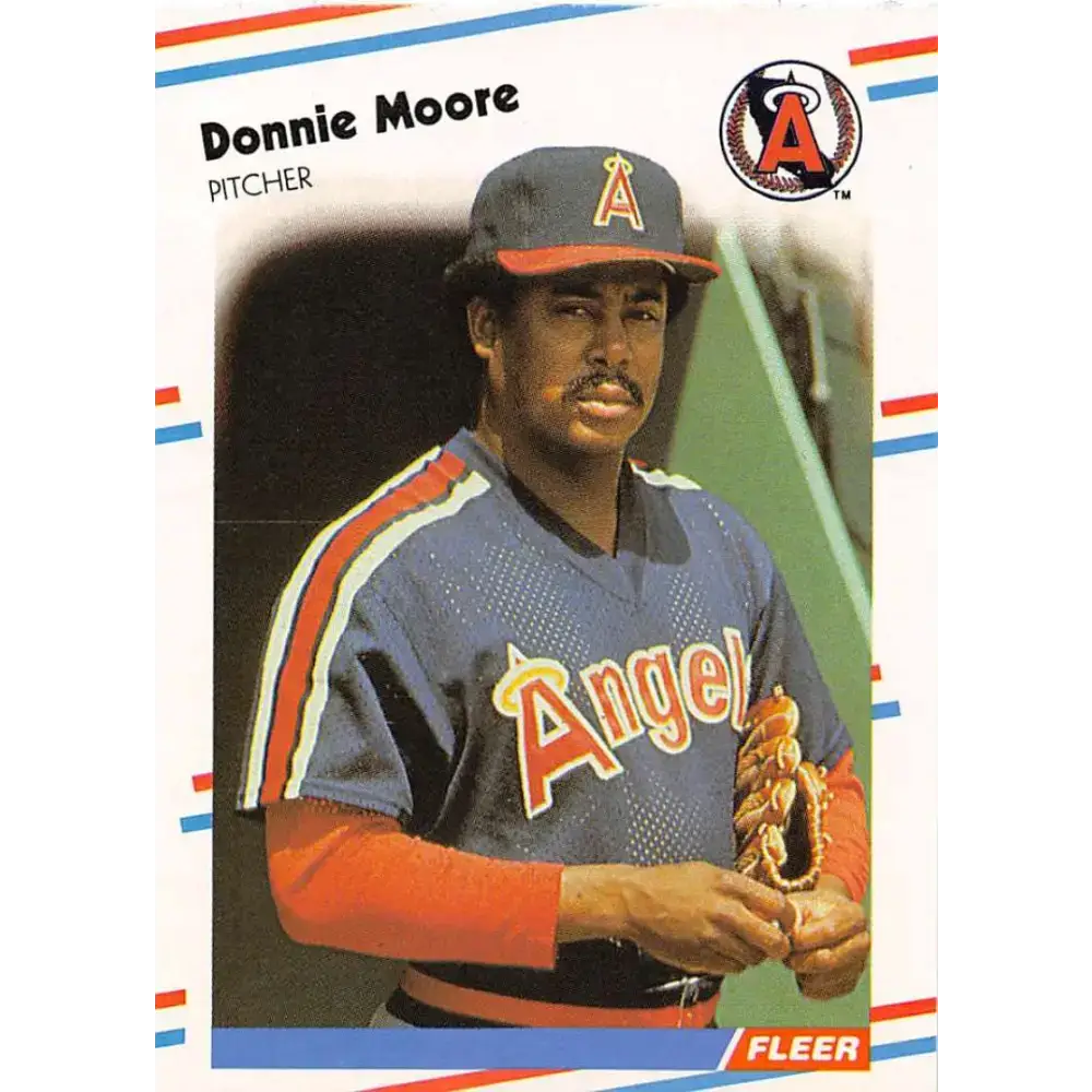 1988 Fleer #500 Donnie Moore EX Excellent California Angels Baseball Card - Baseball Card Single