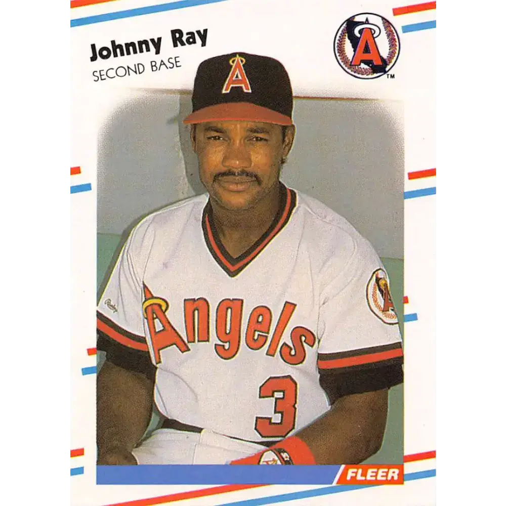 1988 Fleer #502 Johnny Ray EX Excellent California Angels Baseball Card - Baseball Card Single