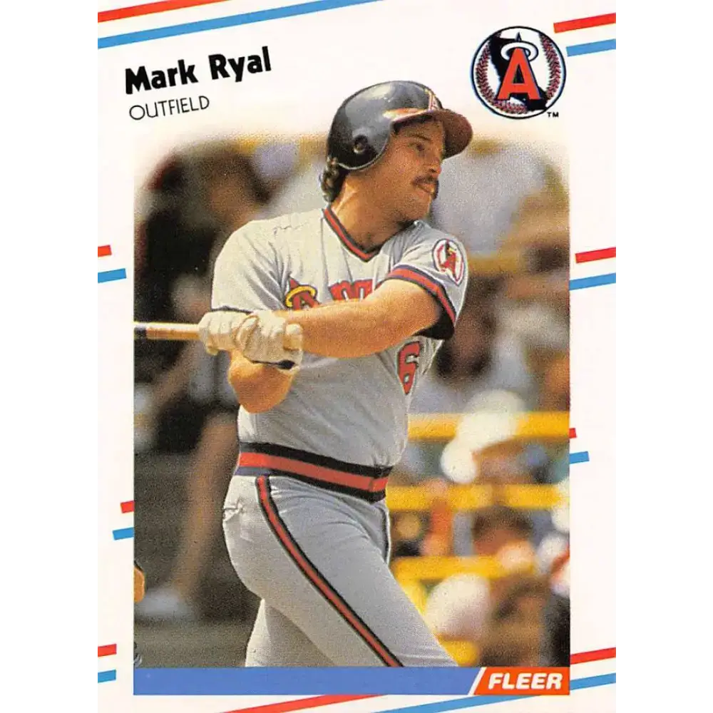 1988 Fleer #503 Mark Ryal EX Excellent California Angels Baseball Card - Baseball Card Single