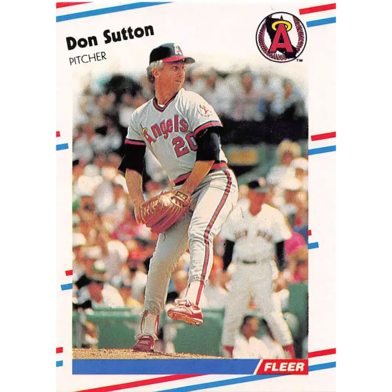 1988 Fleer #505 Don Sutton EX Excellent California Angels Baseball Card - Baseball Card Single
