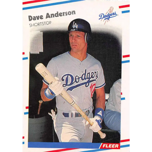 1988 Fleer #508 Dave Anderson EX Excellent Los Angeles Dodgers Baseball Card