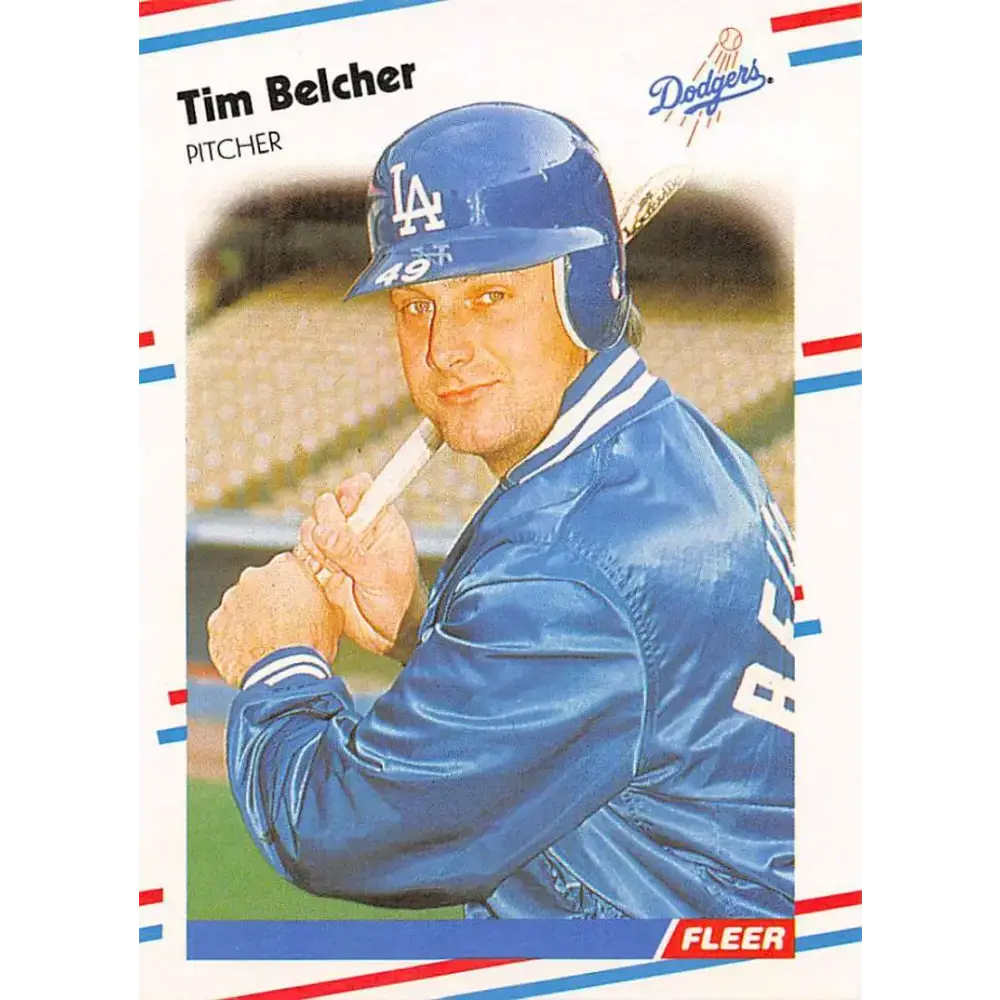 1988 Fleer #509 Tim Belcher EX Excellent Los Angeles Dodgers Baseball Card - Baseball Card Single