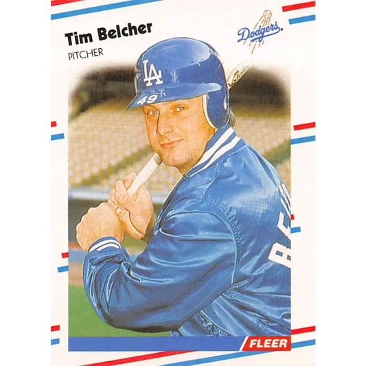 1988 Fleer #509 Tim Belcher EX Excellent Los Angeles Dodgers Baseball Card