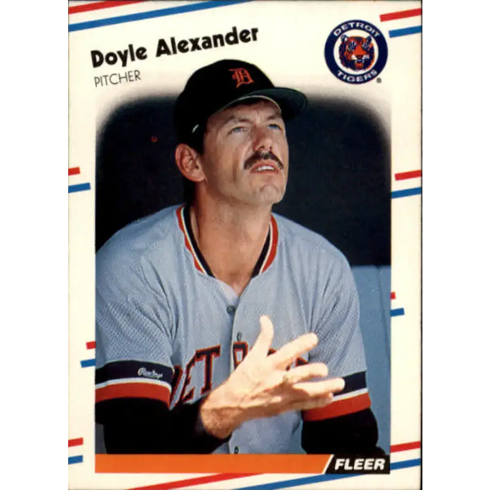 1988 Fleer #51 Doyle Alexander EX Excellent Detroit Tigers Baseball Card - Baseball Card Single