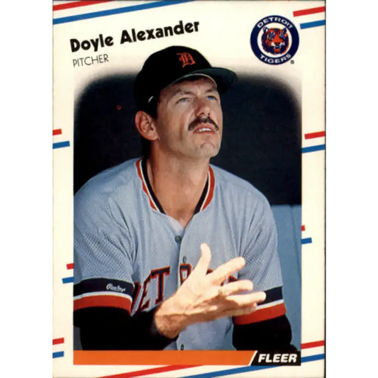 1988 Fleer #51 Doyle Alexander EX Excellent Detroit Tigers Baseball Card