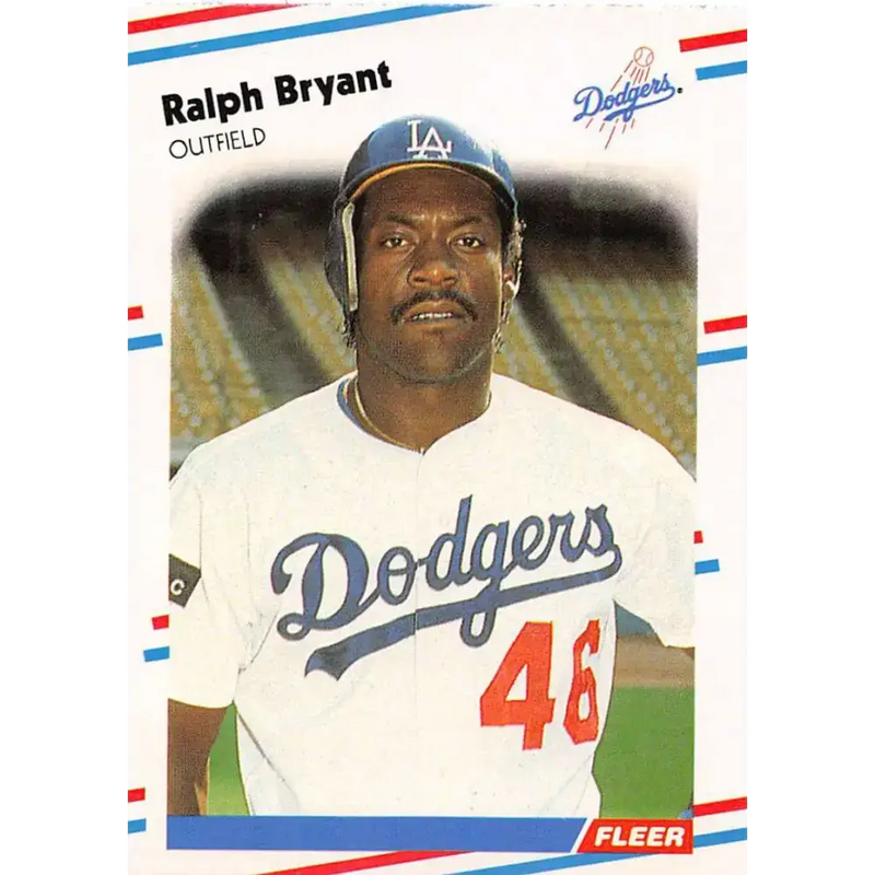 1988 Fleer #510 Ralph Bryant EX Excellent Los Angeles Dodgers Baseball Card - Baseball Card Single