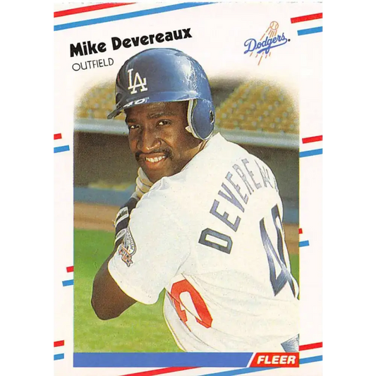 1988 Fleer #512 Mike Devereaux EX Excellent RC Rookie Los Angeles Dodgers Baseball Card