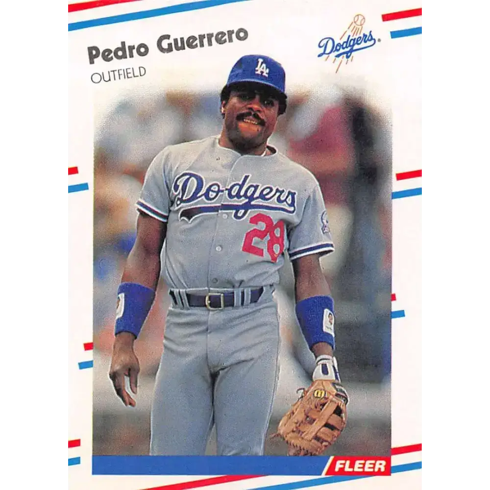 1988 Fleer #514 Pedro Guerrero EX Excellent Los Angeles Dodgers Baseball Card - Baseball Card Single