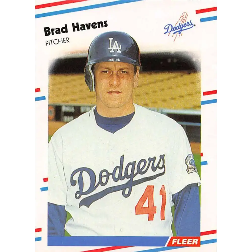 1988 Fleer #517 Brad Havens EX Excellent Los Angeles Dodgers Baseball Card - Baseball Card Single