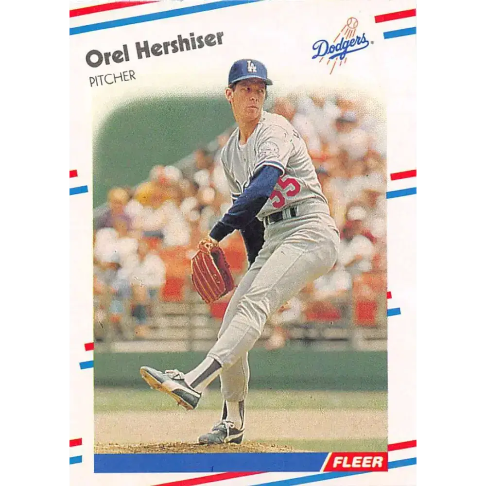 1988 Fleer #518 Orel Hershiser EX Excellent Los Angeles Dodgers Baseball Card - Baseball Card Single