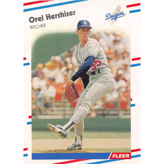 1988 Fleer #518 Orel Hershiser EX Excellent Los Angeles Dodgers Baseball Card