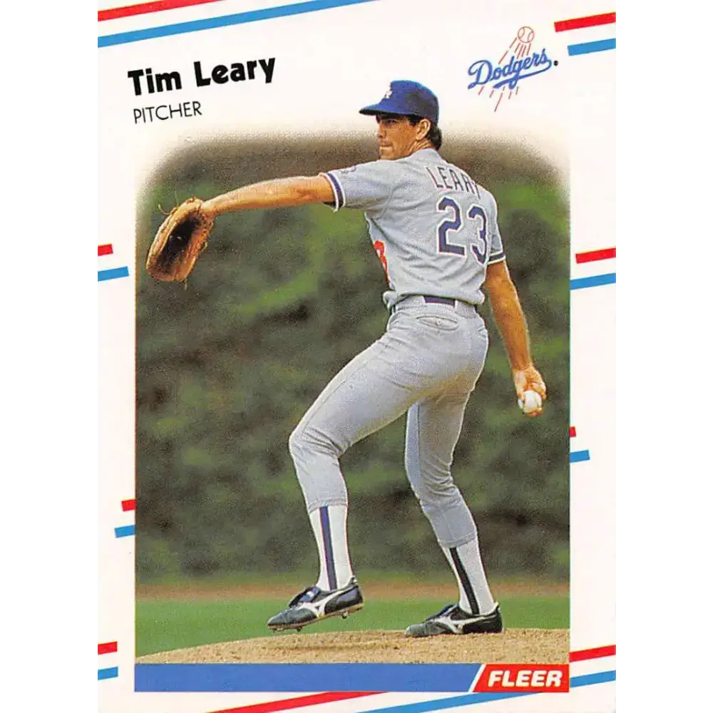 1988 Fleer #521 Tim Leary EX Excellent Los Angeles Dodgers Baseball Card - Baseball Card Single