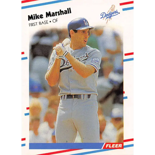 1988 Fleer #522 Mike Marshall EX Excellent Los Angeles Dodgers Baseball Card