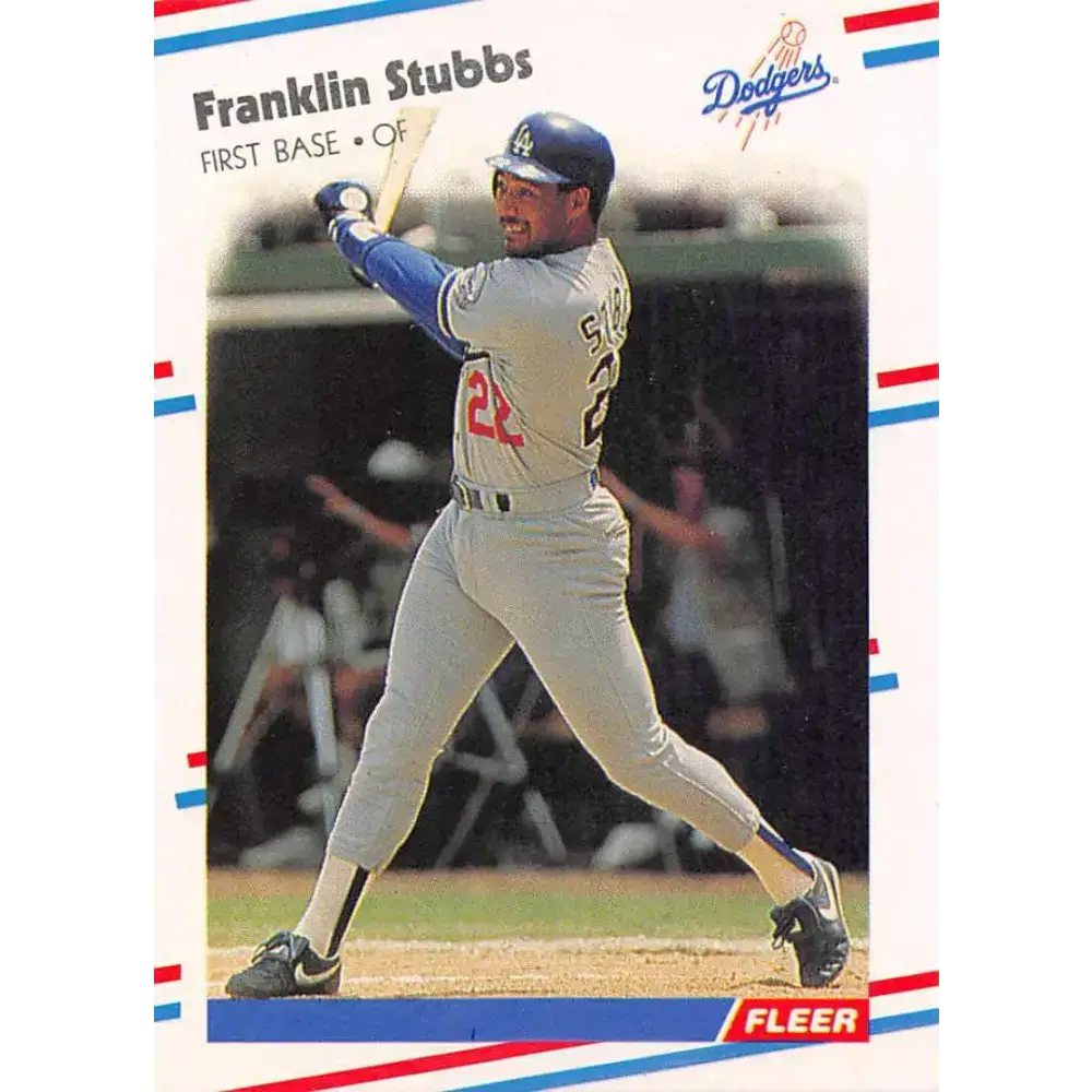 1988 Fleer #527 Franklin Stubbs EX Excellent Los Angeles Dodgers Baseball Card - Baseball Card Single