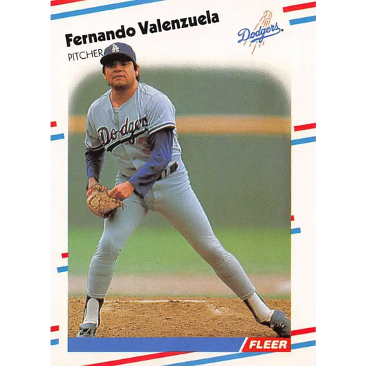 1988 Fleer #528 Fernando Valenzuela EX Excellent Los Angeles Dodgers Baseball Card