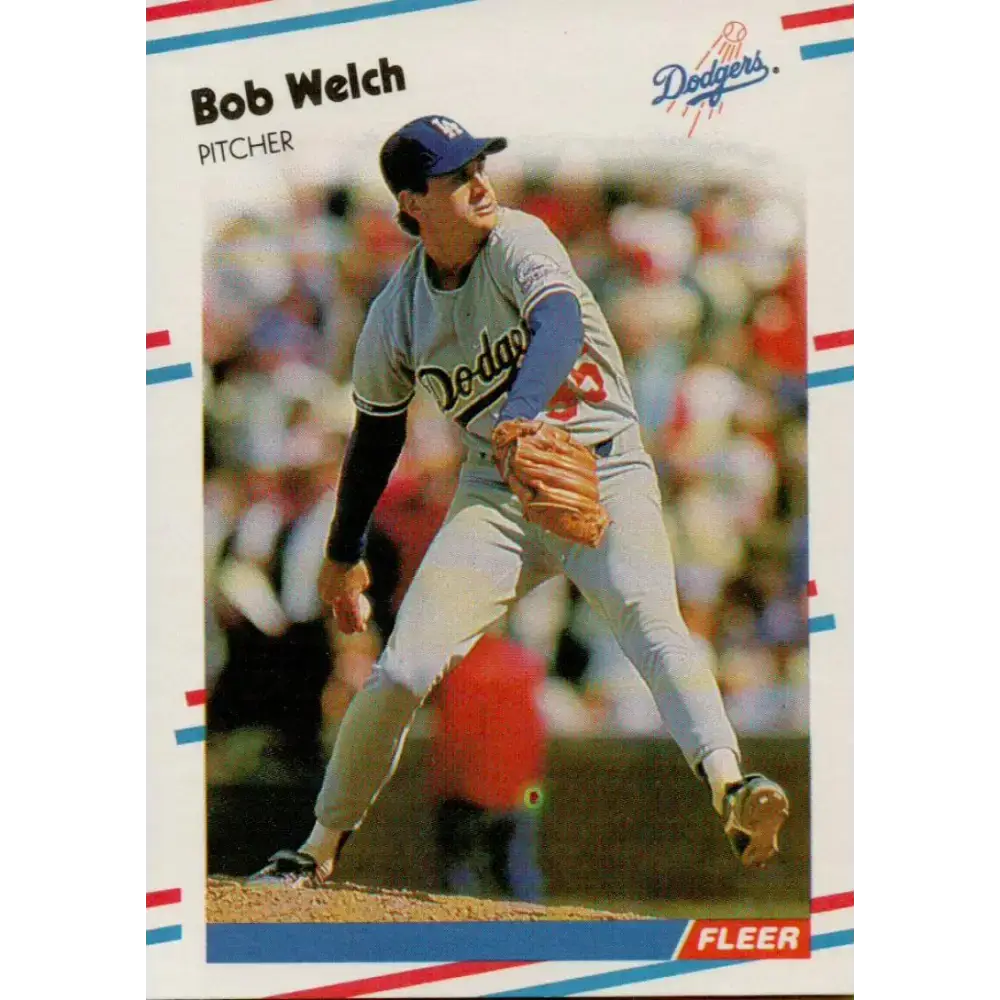 1988 Fleer #529 Bob Welch EX Excellent Los Angeles Dodgers Baseball Card - Baseball Card Single