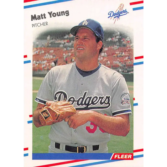 1988 Fleer #530 Matt Young EX Excellent Los Angeles Dodgers Baseball Card