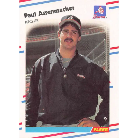 1988 Fleer #532 Paul Assenmacher EX Excellent Atlanta Braves Baseball Card