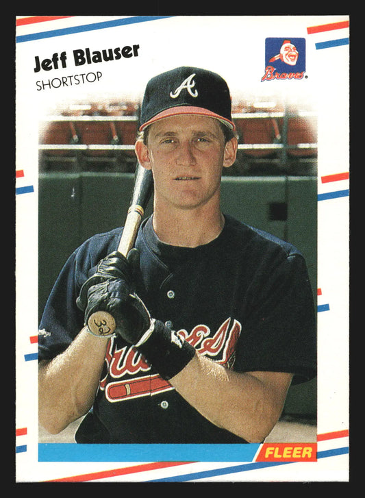 1988 Fleer #533 Jeff Blauser Atlanta Braves - Baseball Card Single