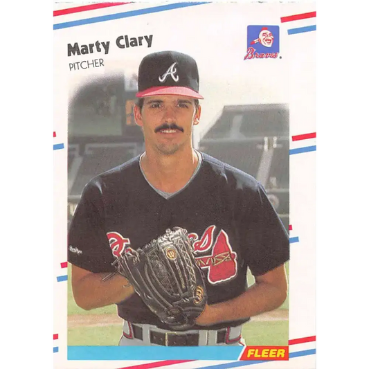 1988 Fleer #535 Marty Clary EX Excellent Atlanta Braves Baseball Card