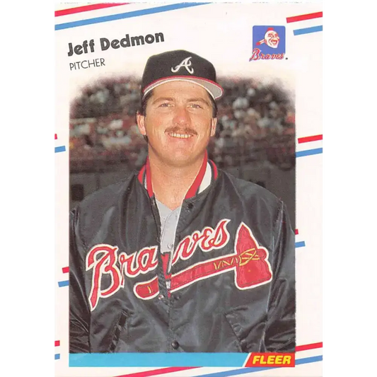 1988 Fleer #537 Jeff Dedmon EX Excellent Atlanta Braves Baseball Card