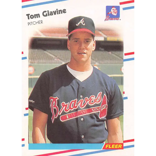 1988 Fleer #539 Tom Glavine EX Excellent RC Rookie Atlanta Braves Baseball Card