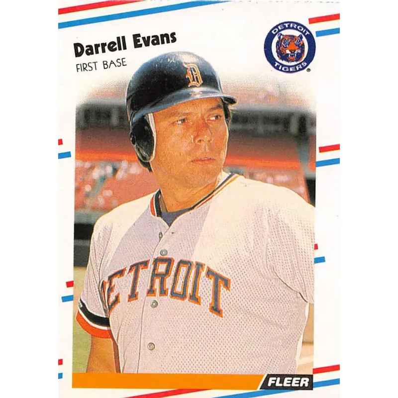 1988 Fleer #54 Darrell Evans EX Excellent Detroit Tigers Baseball Card - Baseball Card Single