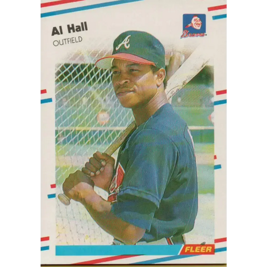 1988 Fleer #541 Albert Hall EX Excellent Atlanta Braves Baseball Card