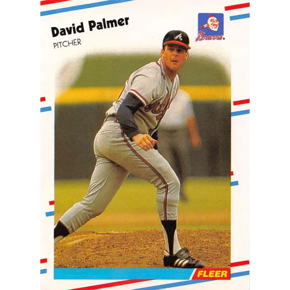 1988 Fleer #546 David Palmer EX Excellent Atlanta Braves Baseball Card - Baseball Card Single