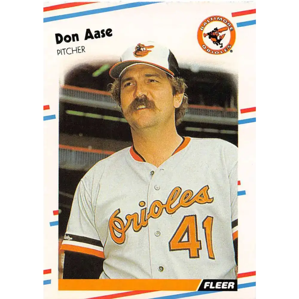 1988 Fleer #553 Don Aase EX Excellent Baltimore Orioles Baseball Card - Baseball Card Single