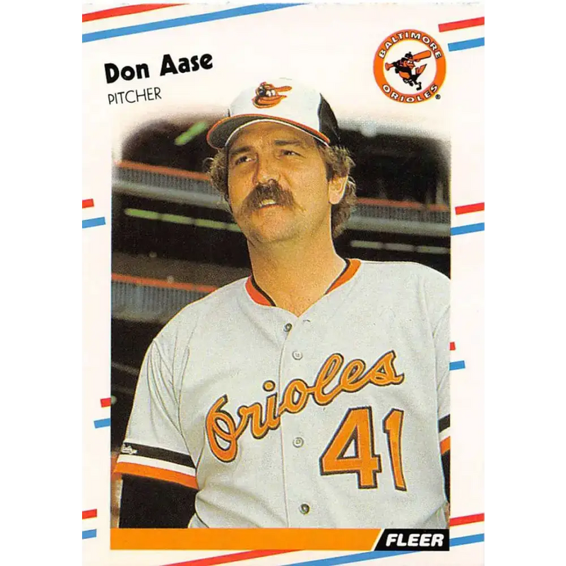1988 Fleer #553 Don Aase EX Excellent Baltimore Orioles Baseball Card - Baseball Card Single