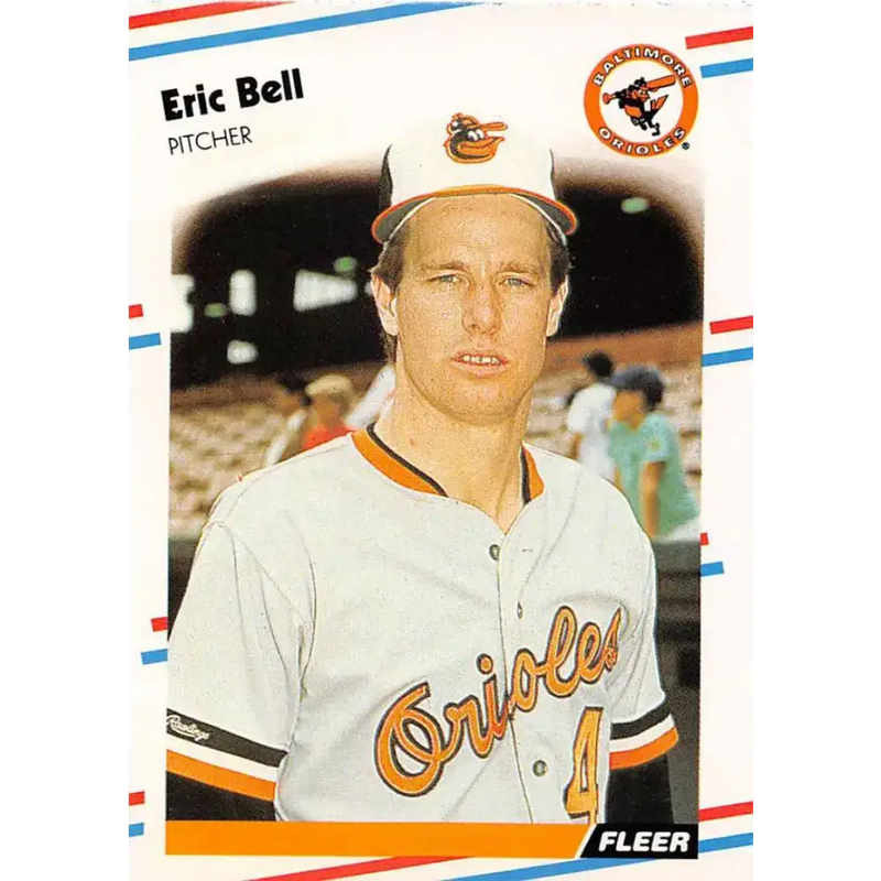 1988 Fleer #555 Eric Bell EX Excellent Baltimore Orioles Baseball Card - Baseball Card Single