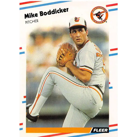 1988 Fleer #556 Mike Boddicker EX Excellent Baltimore Orioles Baseball Card - Baseball Card Single