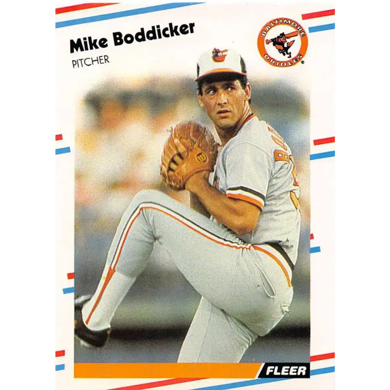 1988 Fleer #556 Mike Boddicker EX Excellent Baltimore Orioles Baseball Card - Baseball Card Single