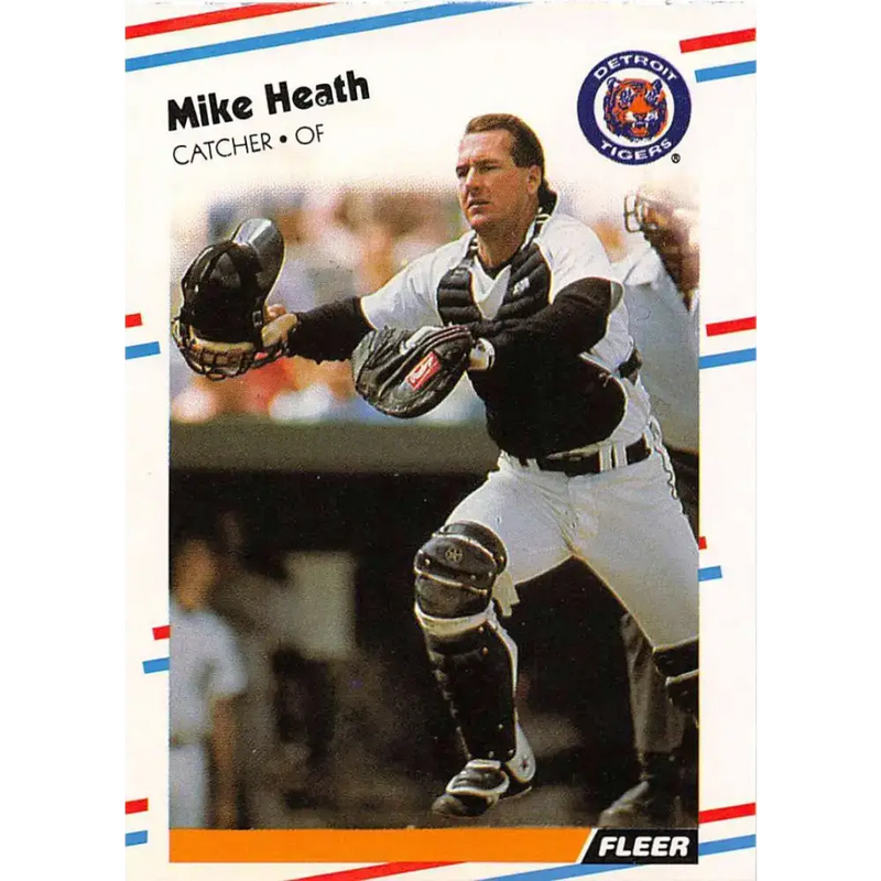 1988 Fleer #56 Mike Heath EX Excellent Detroit Tigers Baseball Card - Baseball Card Single