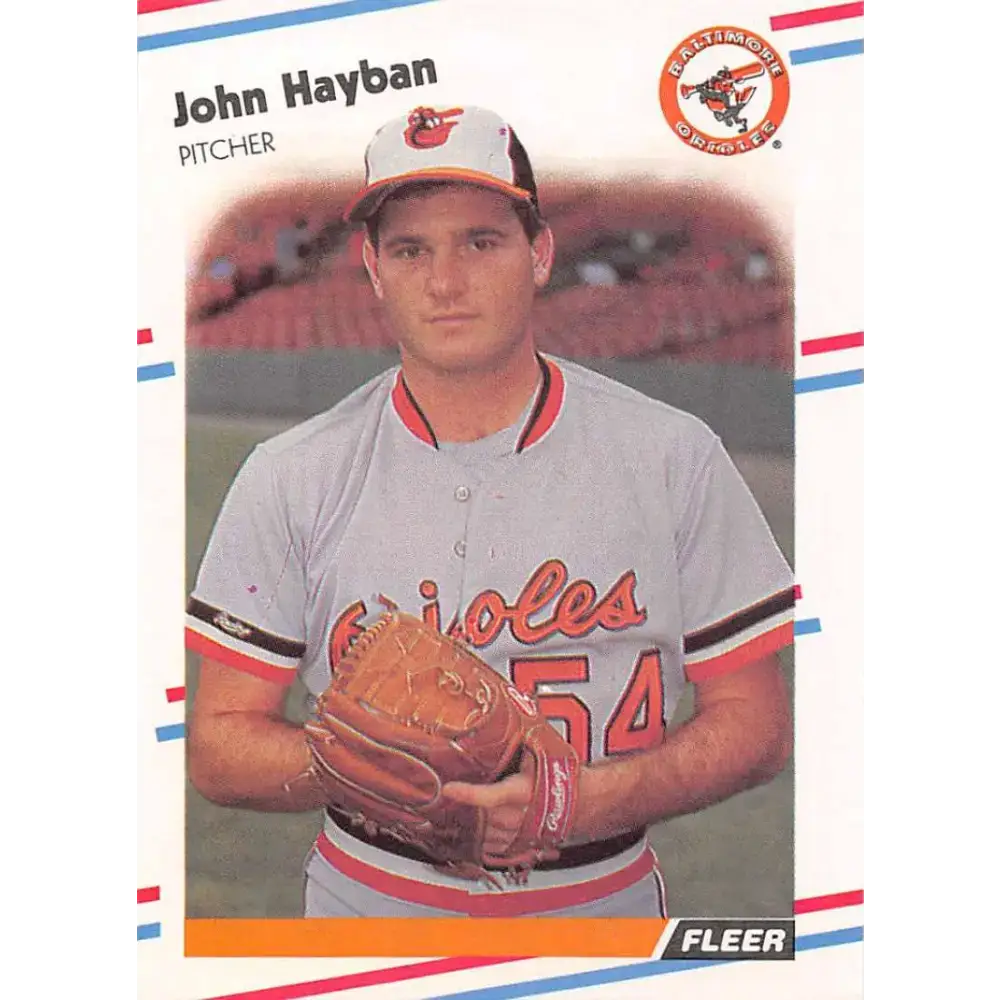 1988 Fleer #562 John Habyan EX Excellent Baltimore Orioles Baseball Card - Baseball Card Single
