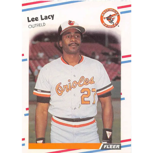 1988 Fleer #565 Lee Lacy EX Excellent Baltimore Orioles Baseball Card - Baseball Card Single
