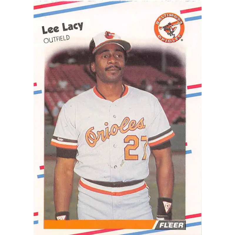 1988 Fleer #565 Lee Lacy EX Excellent Baltimore Orioles Baseball Card - Baseball Card Single