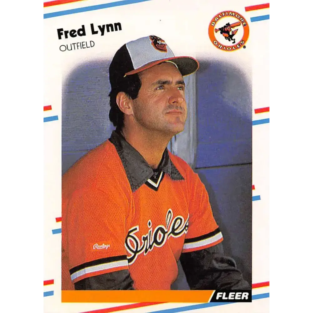 1988 Fleer #566 Fred Lynn EX Excellent Baltimore Orioles Baseball Card - Baseball Card Single
