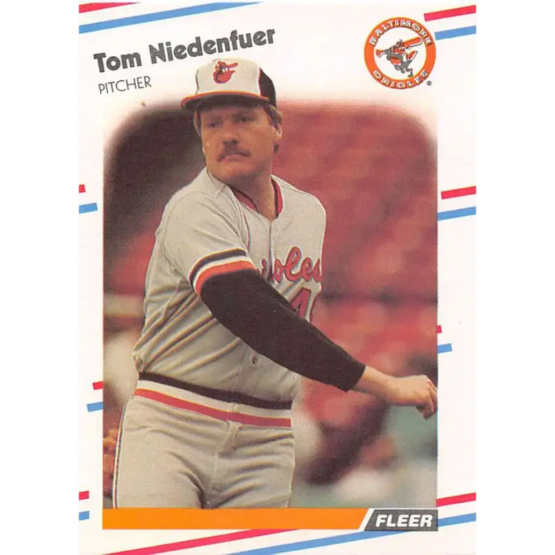 1988 Fleer #568 Tom Niedenfuer EX Excellent Baltimore Orioles Baseball Card - Baseball Card Single