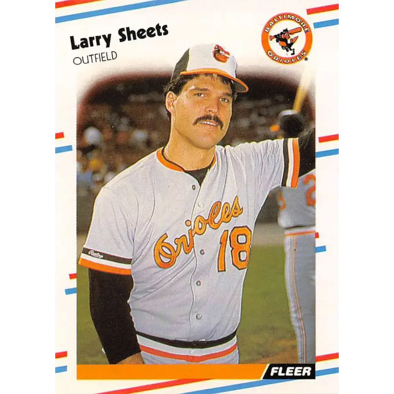 1988 Fleer #572 Larry Sheets EX Excellent Baltimore Orioles Baseball Card - Baseball Card Single