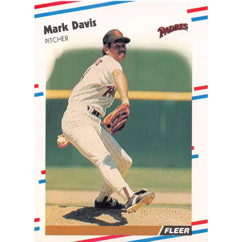 1988 Fleer #581 Mark Davis EX Excellent San Diego Padres Baseball Card - Baseball Card Single