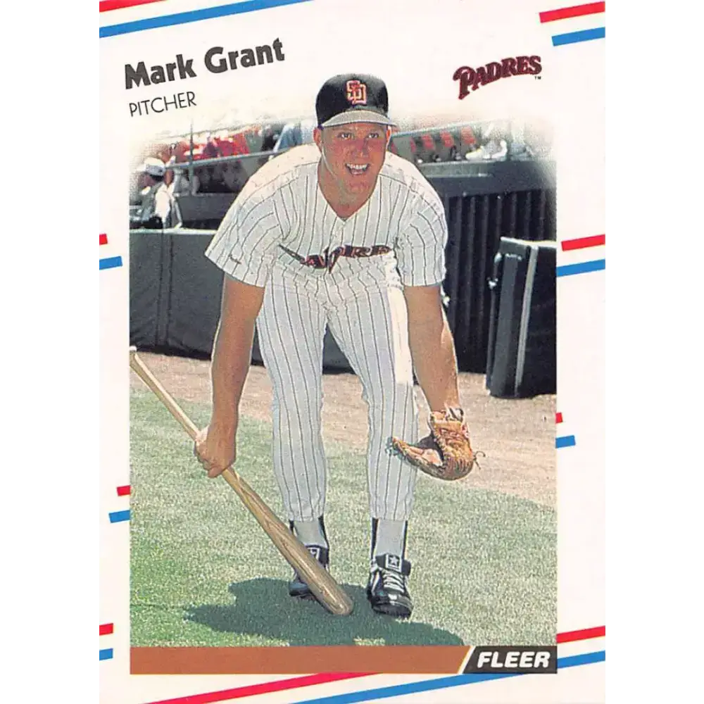 1988 Fleer #584 Mark Grant EX Excellent San Diego Padres Baseball Card - Baseball Card Single