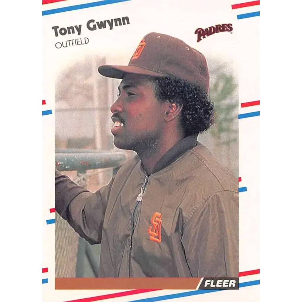 1988 Fleer #585 Tony Gwynn EX Excellent San Diego Padres Baseball Card - Baseball Card Single