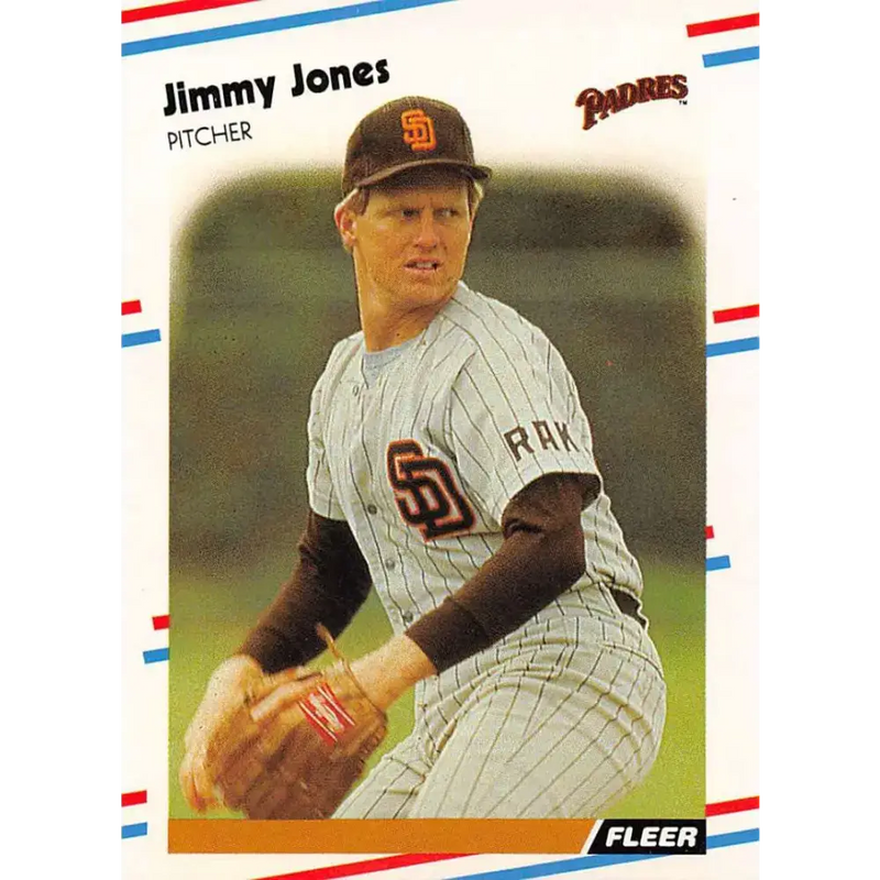 1988 Fleer #588 Jimmy Jones EX Excellent San Diego Padres Baseball Card - Baseball Card Single