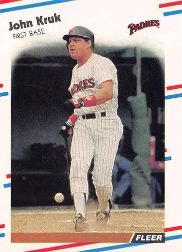 1988 Fleer John Kruk baseball card from simply sandoval sports cards with original gloss