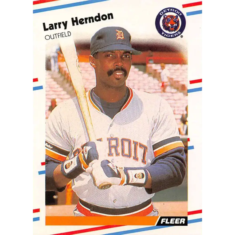 1988 Fleer #59 Larry Herndon EX Excellent Detroit Tigers Baseball Card - Baseball Card Single