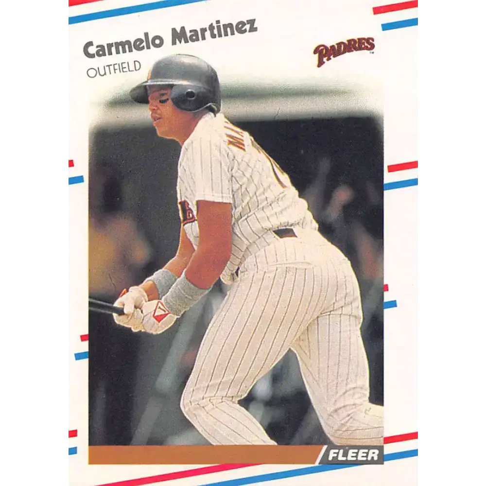 1988 Fleer #591 Carmelo Martinez EX Excellent San Diego Padres Baseball Card - Baseball Card Single