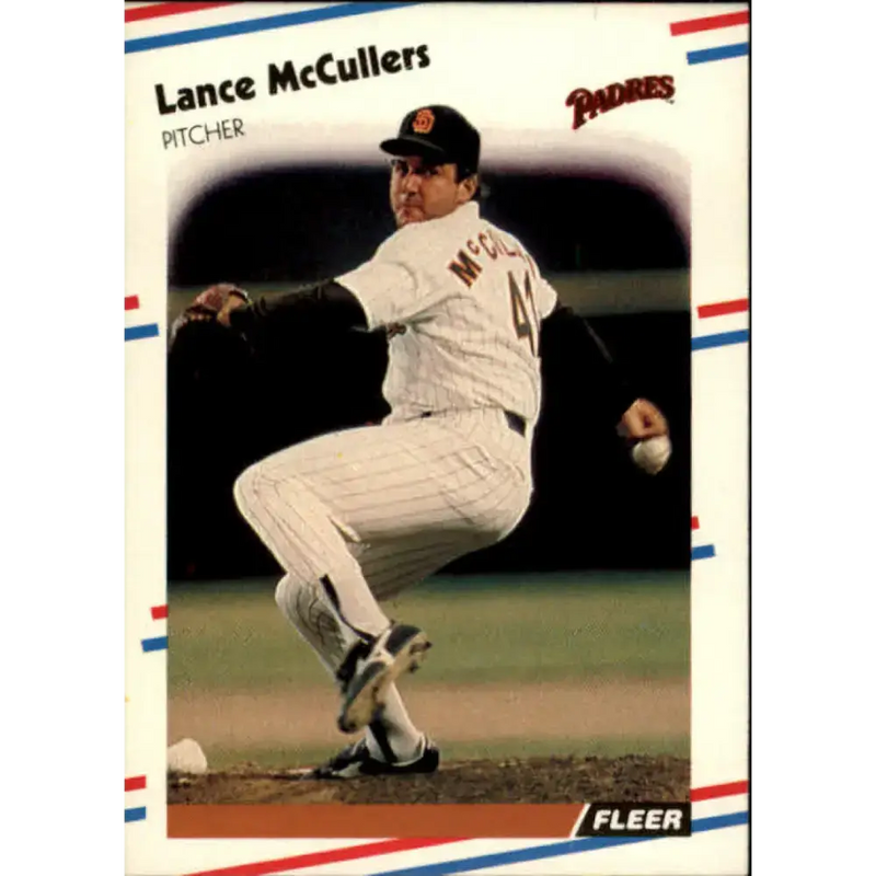 1988 Fleer #592 Lance McCullers EX Excellent San Diego Padres Baseball Card - Baseball Card Single